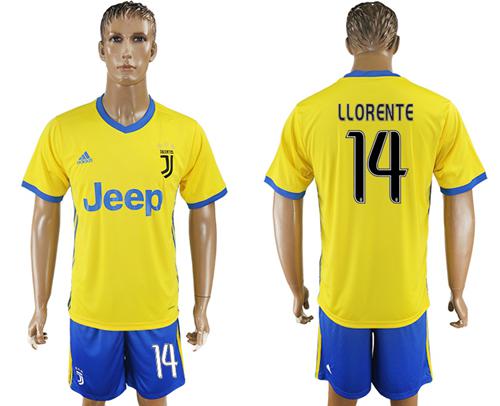Juventus #14 Llorente Away Soccer Club Jersey - Click Image to Close